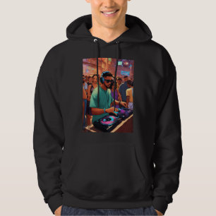 "Beats in Black: DJ-Inspired Sweater" Hoodie