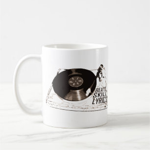 BEATS SKILL LYRICS RECORD PLAYER COFFEE MUG