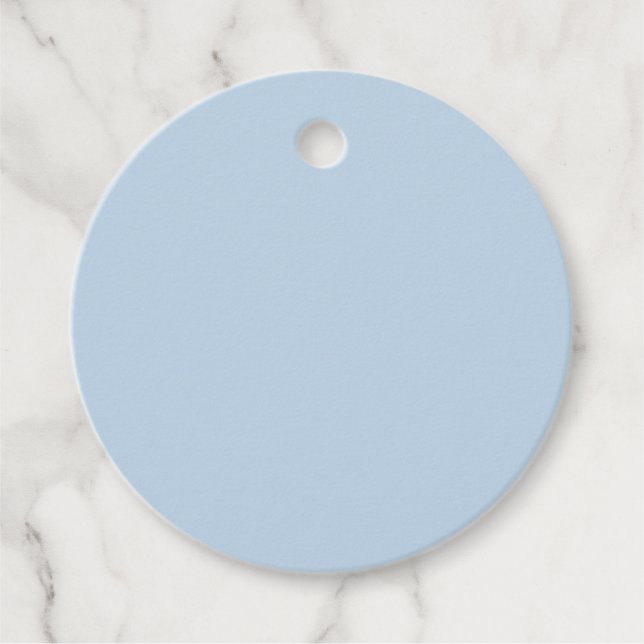 Beau blue  (solid colour)  favour tags (Front)
