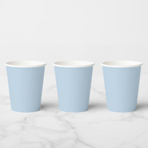 Beau blue (solid colour) paper cups