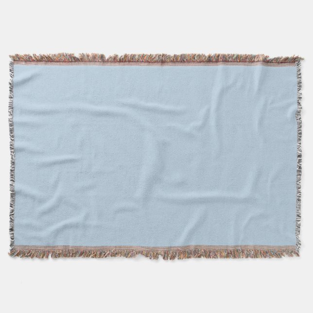Beau blue  (solid colour)  throw blanket (Front)
