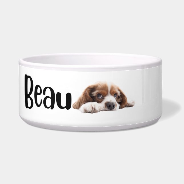 Beau - dogs and cats personalised bowl (Front)