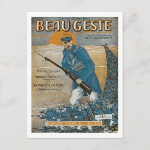 Beau Geste Vintage Songbook Cover Postcard