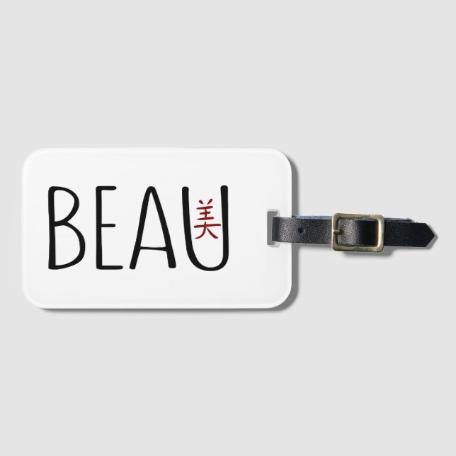 Beau Luggage Tag (Front Horizontal)
