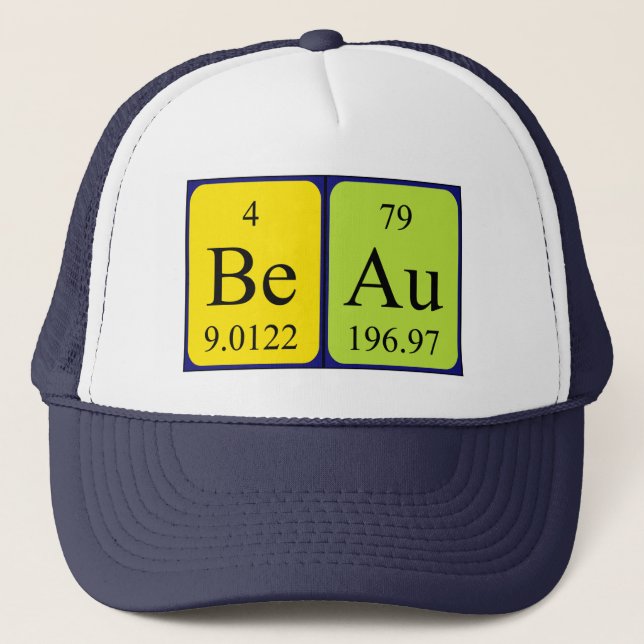 Beau periodic table name hat (Front)