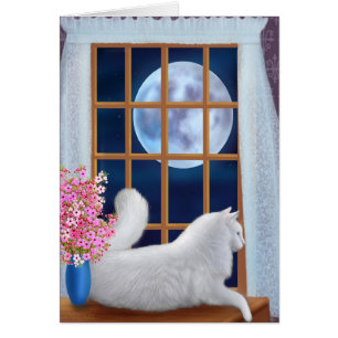 Beau the Moon Cat Card