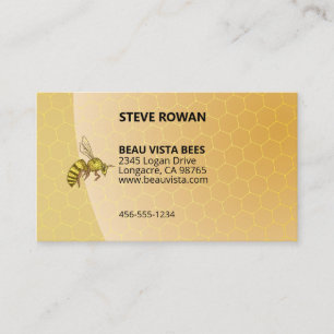 Beau Vista Bee Logo Professional Business Card