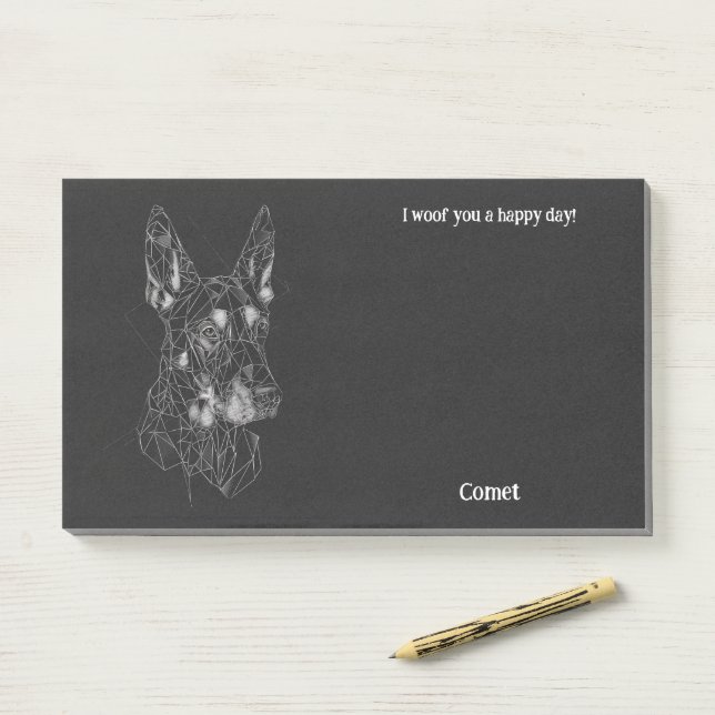 Beauceron Abstract Art Dog Name  Post-it Notes (On Desk)