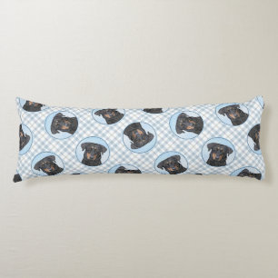 Beauceron Black and Tan Painting Sheepdog Dog Art Body Cushion