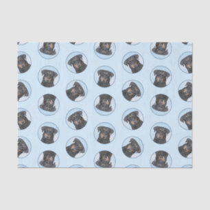 Beauceron Black and Tan Painting Sheepdog Dog Art Tissue Paper