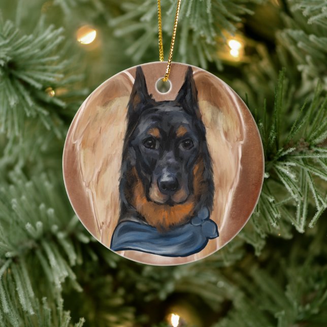 Beauceron Ceramic Tree Decoration (Tree)