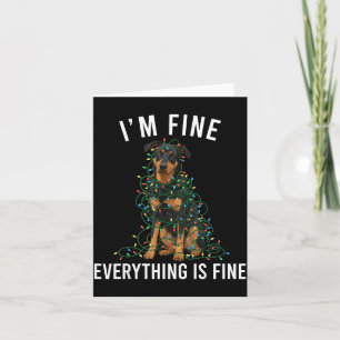 Beauceron Christmas I'm Fine Everything Is Fine  Card