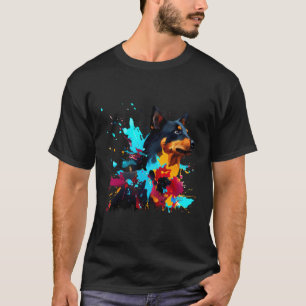 Beauceron Colourful Splashes Of Paint Abstract Art T-Shirt