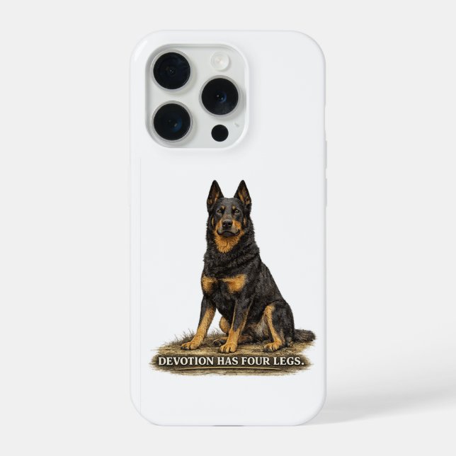 Beauceron – Devotion Has Four Legs Dog  iPhone Case (Back)