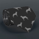 Beauceron Dog Breed Silhouettes Pattern Grey Tie<br><div class="desc">This original Beauceron silhouettes pattern neck tie makes a great gift for dog dads! Available in a variety of colours, this cool tie makes a statement for anyone who loves a Beauce. An awesome gift for the guy who wears a tie for business, or for special events like holiday programs,...</div>