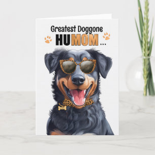Beauceron Dog Greatest HuMOM Mother's Day Holiday Card