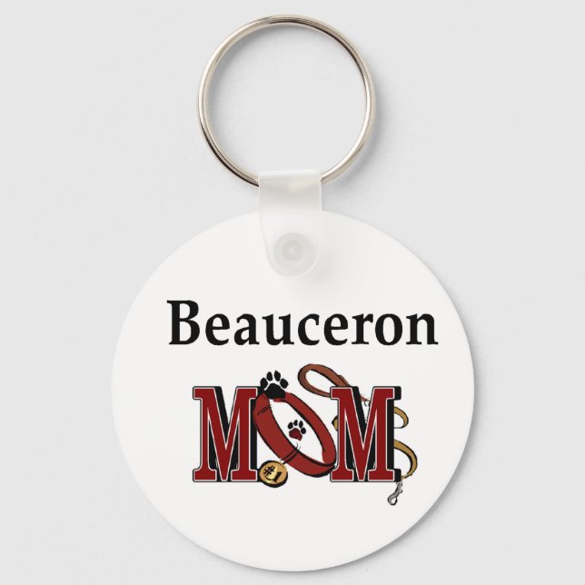 Beauceron Dog MOM Key Ring (Front)