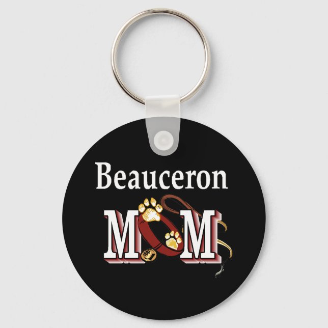 Beauceron Dog MOM Key Ring (Front)