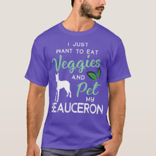 Beauceron Funny Vegan Dog Lover Owner Xmas Birthda T-Shirt