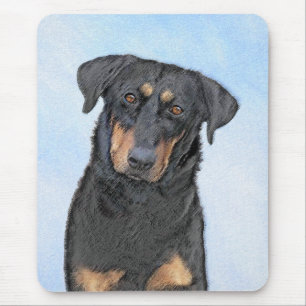 Beauceron Painting - Cute Original Dog Art Mouse Mat