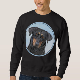 Beauceron Painting - Cute Original Dog Art Sweatshirt