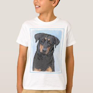 Beauceron Painting - Cute Original Dog Art T-Shirt