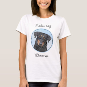 Beauceron Painting - Cute Original Dog Art T-Shirt