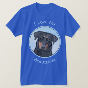 Beauceron Painting - Cute Original Dog Art T-Shirt