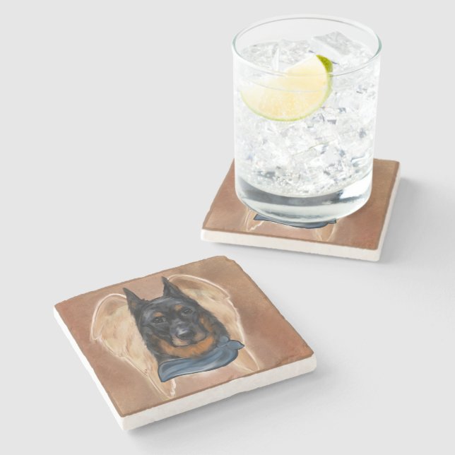 Beauceron Stone Coaster (Side)