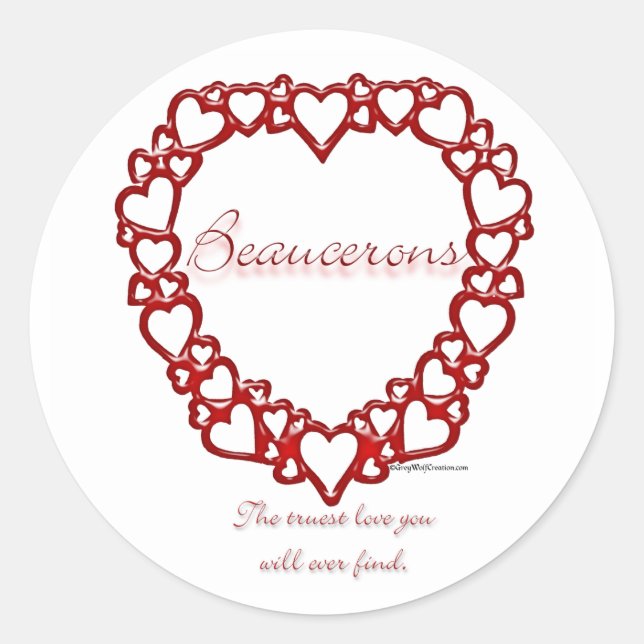 Beauceron True Love - Sticker (Front)