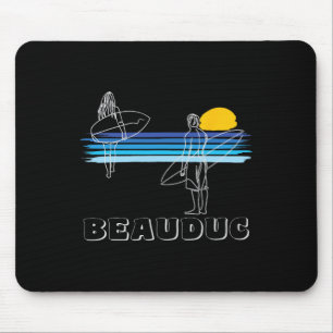 Beauduc Surfing Beach Surf Guy Girl Mouse Mat