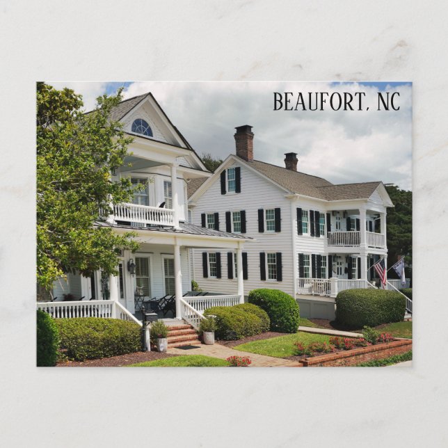 Beaufort North Carolina Historic Homes Travel Postcard (Front)
