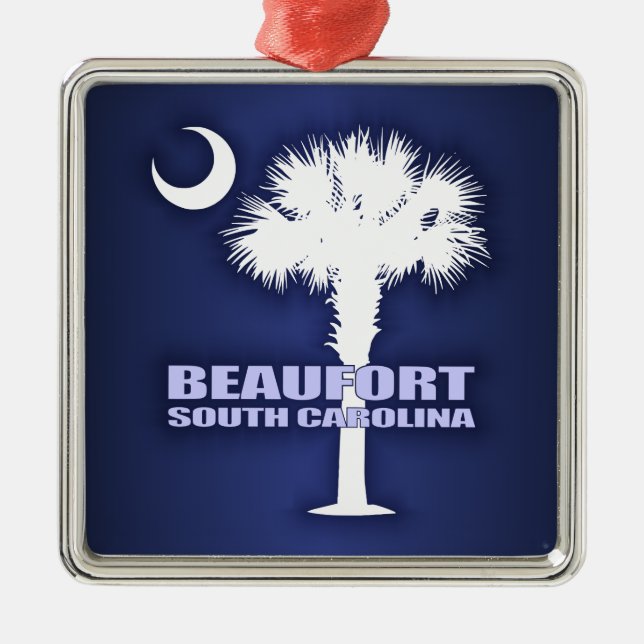 Beaufort SC (P&C) Metal Tree Decoration (Front)