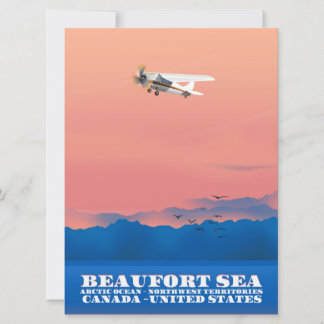 Beaufort Sea Canada USA travel poster Invitation