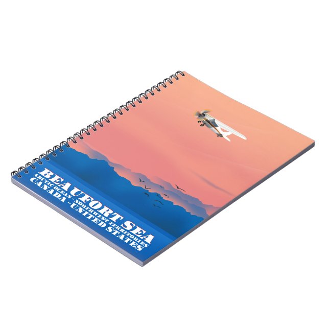 Beaufort Sea Canada USA travel poster Notebook (Left Side)