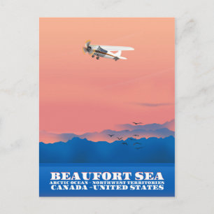 Beaufort Sea Canada USA travel poster Postcard