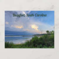Beaufort South Carolina Thunderstorm Over Water