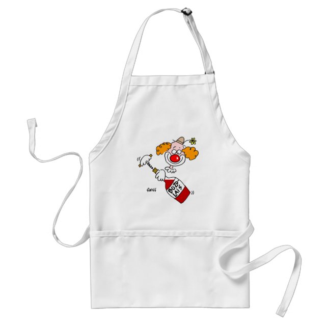Beaujolais Wine Clown Cartoon Funny Tasting Party Standard Apron (Front)