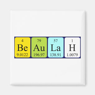 Beaulah periodic table name magnet