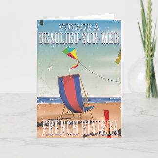 Beaulieu-sur-Mer French Vintage Travel poster Holiday Card