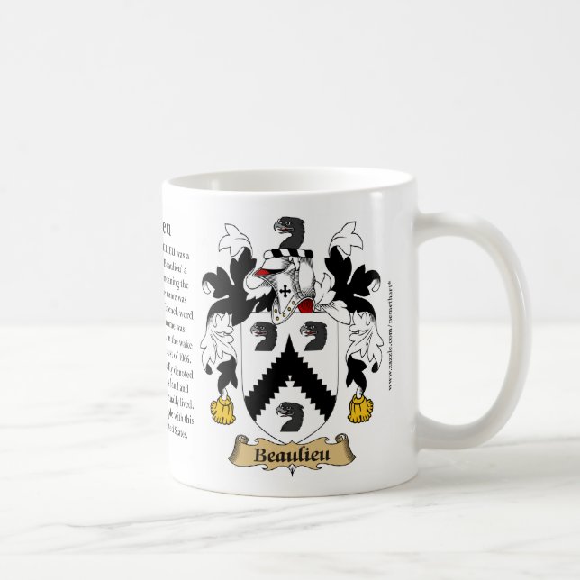 Beaulieu, the Origin, the Meaning and the Crest Coffee Mug (Right)
