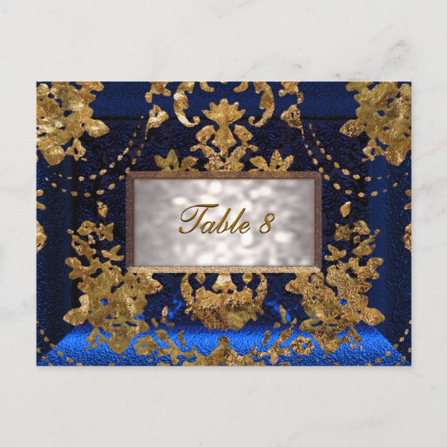 Beaumanoir Saphire Victorian Table Number Card (Front)