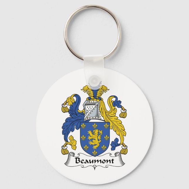 Beaumont Family Crest Key Ring (Front)