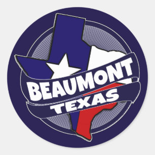 Beaumont Texas flag burst stickers