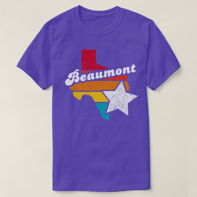 Beaumont Texas Vintage Distressed Souvenir 2 T-Shirt (Design Front)