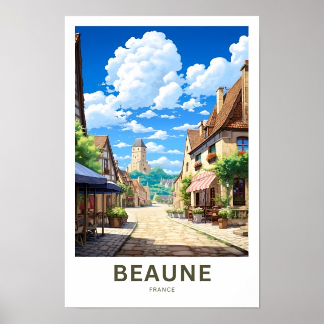 Beaune France Travel Print (Front)