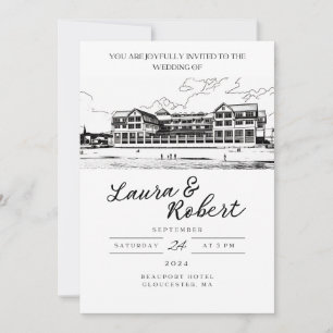 Beauport Hotel Massachusetts Custom Venue Design  Invitation