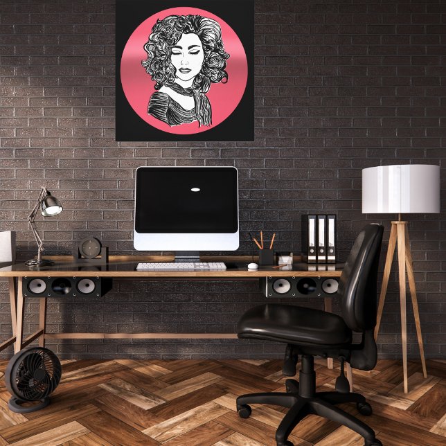  Beauté aux cheveux bouclés - Curly hair beauty Canvas Print (Creator Uploaded)