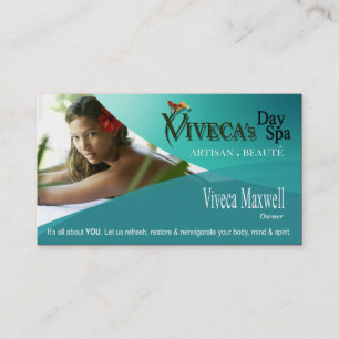 Beauté Salon Day Spa Massage Therapy Aromatherapy Business Card
