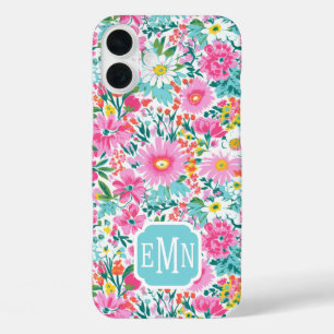 Beauti Colourful Garden Monogrammed Case-Mat iPhone 16 Plus Case